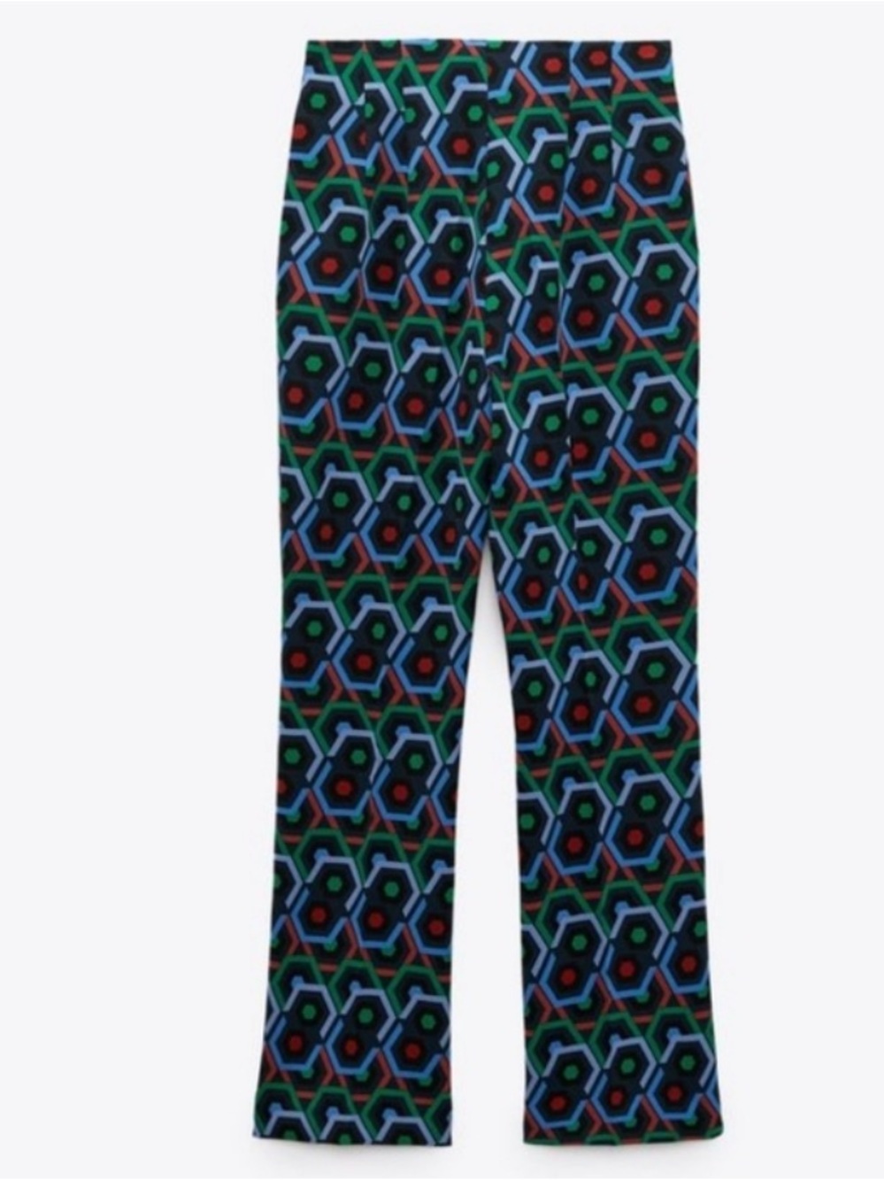 Zara geometric print flare pants Size S NWT - Picture 3 of 4
